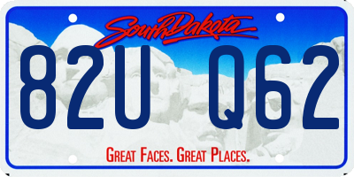 SD license plate 82UQ62
