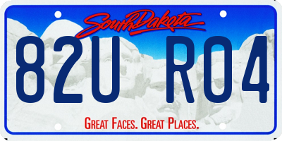 SD license plate 82UR04