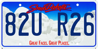 SD license plate 82UR26