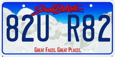 SD license plate 82UR82