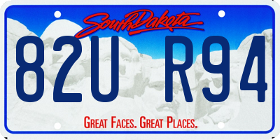 SD license plate 82UR94