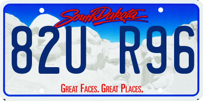 SD license plate 82UR96