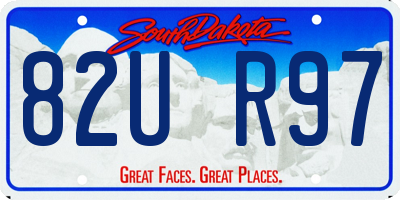 SD license plate 82UR97