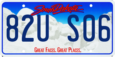 SD license plate 82US06