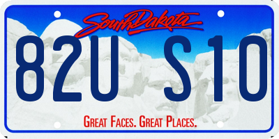 SD license plate 82US10