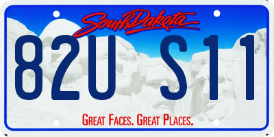 SD license plate 82US11