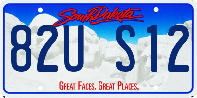 SD license plate 82US12