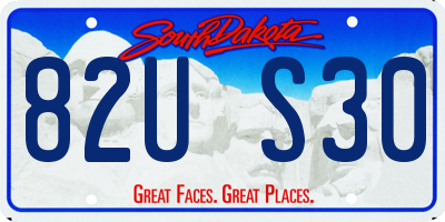 SD license plate 82US30