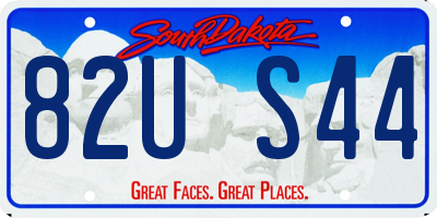 SD license plate 82US44