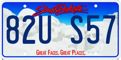 SD license plate 82US57