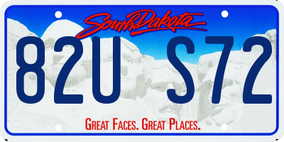 SD license plate 82US72