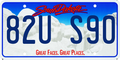 SD license plate 82US90