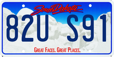 SD license plate 82US91