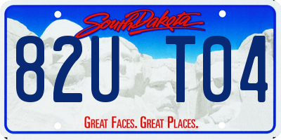 SD license plate 82UT04