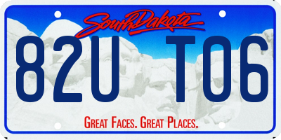 SD license plate 82UT06