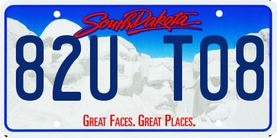 SD license plate 82UT08