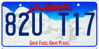 SD license plate 82UT17
