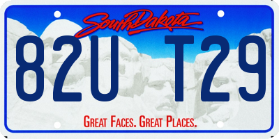 SD license plate 82UT29