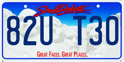 SD license plate 82UT30