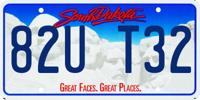 SD license plate 82UT32