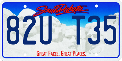 SD license plate 82UT35
