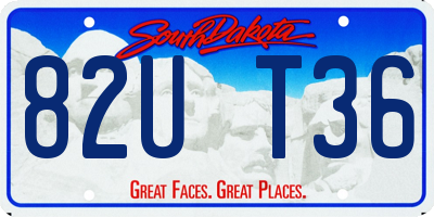 SD license plate 82UT36