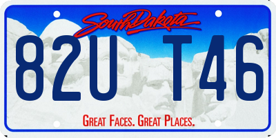SD license plate 82UT46