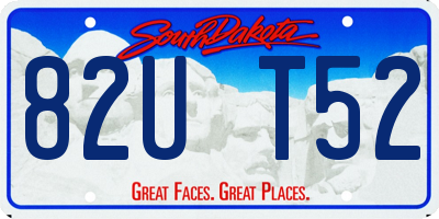 SD license plate 82UT52