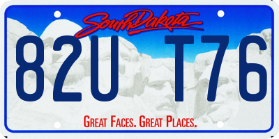 SD license plate 82UT76