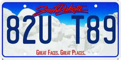 SD license plate 82UT89