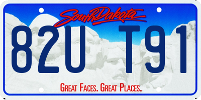 SD license plate 82UT91