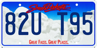 SD license plate 82UT95