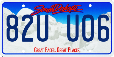 SD license plate 82UU06
