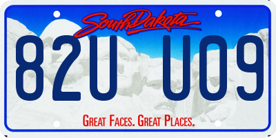 SD license plate 82UU09