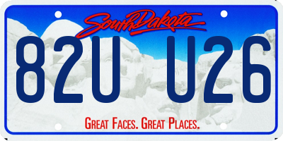 SD license plate 82UU26