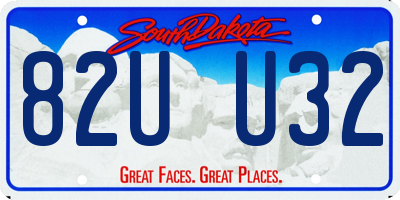 SD license plate 82UU32