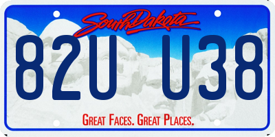 SD license plate 82UU38