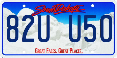 SD license plate 82UU50