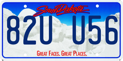 SD license plate 82UU56