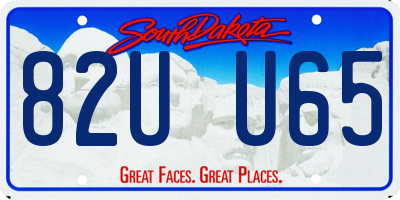 SD license plate 82UU65