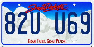 SD license plate 82UU69