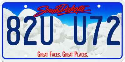 SD license plate 82UU72
