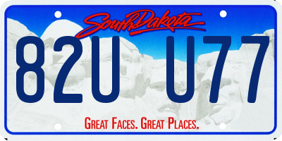 SD license plate 82UU77