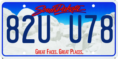SD license plate 82UU78