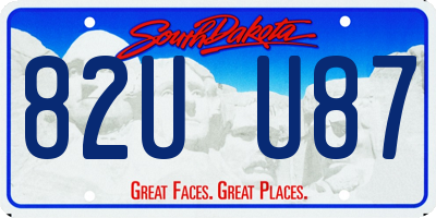 SD license plate 82UU87