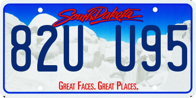 SD license plate 82UU95