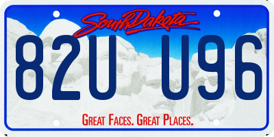 SD license plate 82UU96
