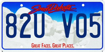 SD license plate 82UV05