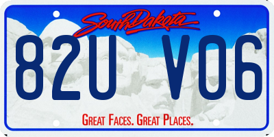 SD license plate 82UV06