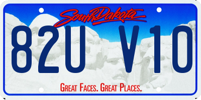 SD license plate 82UV10